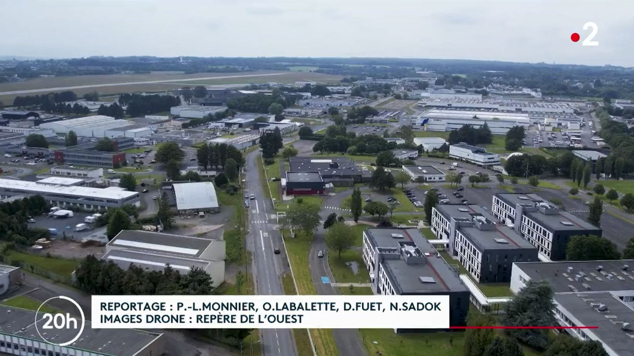 Images en drone Technopôle de Lannion pour le Journal de 20h France 2