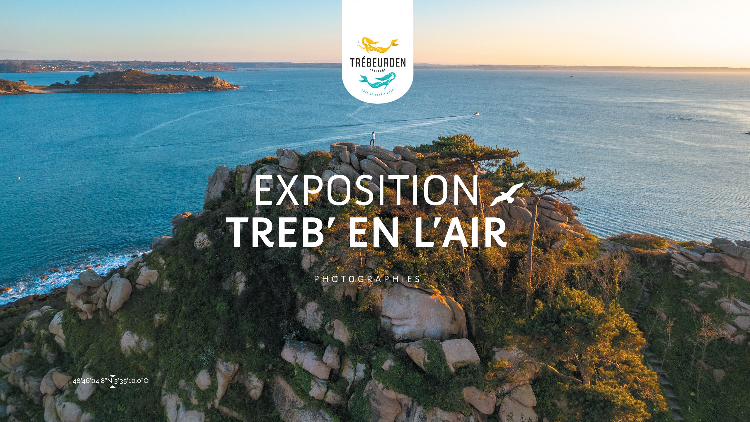 Exposition Treb’ en l’air : photographies en drone sur la plage de Tresmeur à Trébeurden